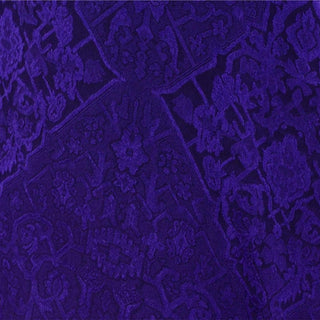 1990s Yves Saint Laurent Purple Jacquard Silk Sleeveless Top excellent