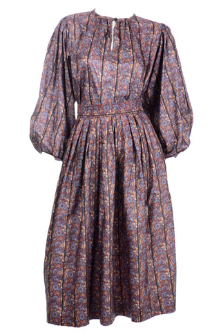 Yves Saint Laurent Russian 1970s Floral Day Dress