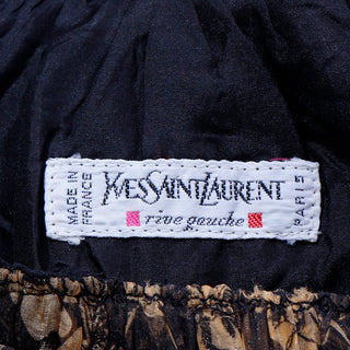 1990 Yves Saint Laurent Black & Gold Chiffon Runway Dress F/W 90/91