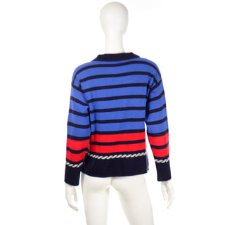 1990s Yves Saint Laurent Variation Nautical Striped Sweater