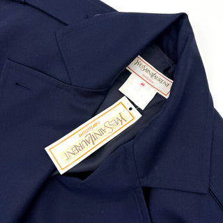 Yves Saint Laurent Vintage Navy Blue Wool Short Jacket NWT