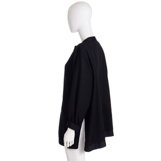 1990s Yves Saint Laurent Black Swing Coat