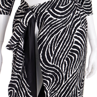 Yves Saint Laurent Vintage black and white Wrap Skirt