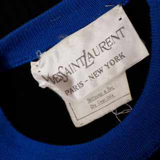 1980s Yves Saint Laurent Ribbed Black Sweater