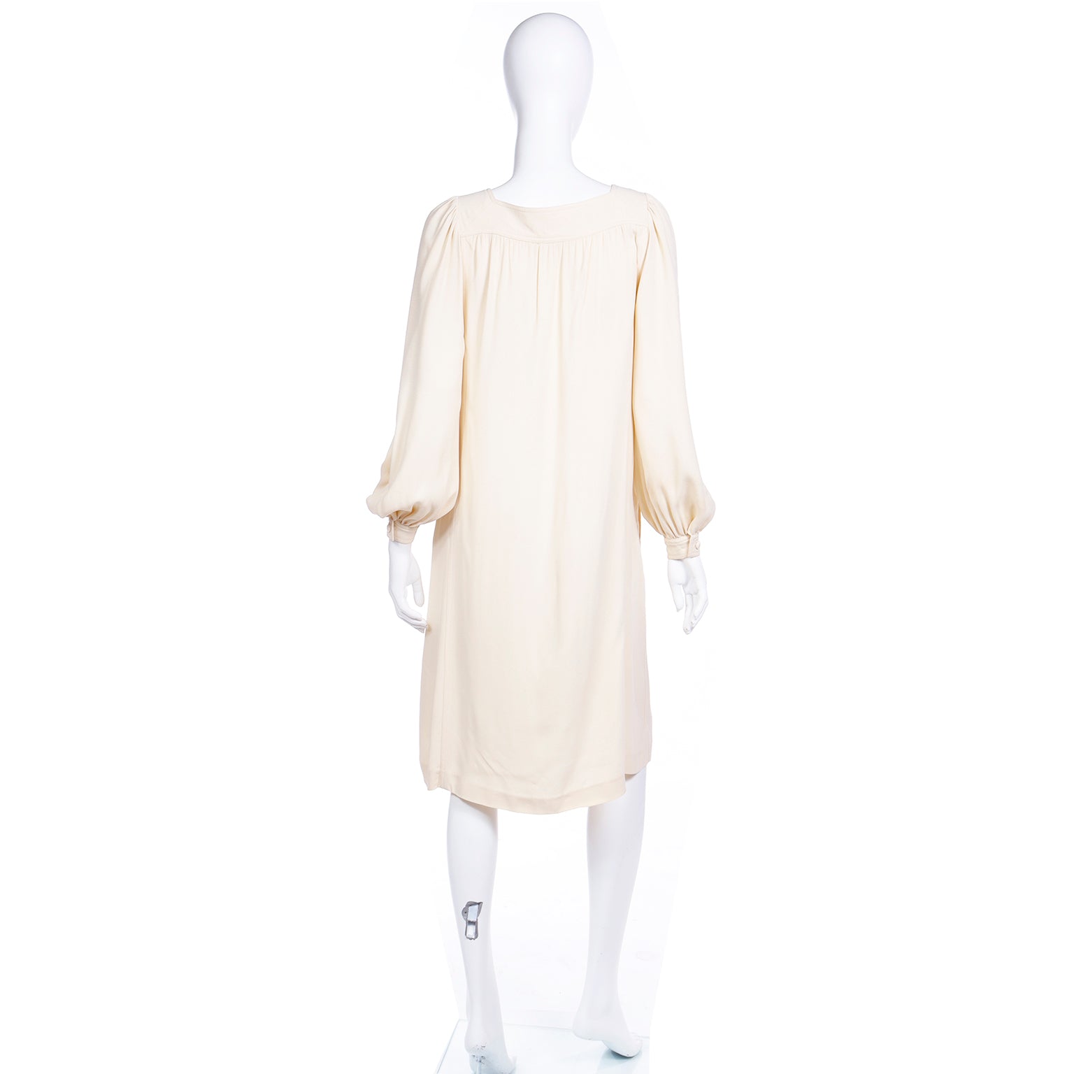 Vintage Yves Saint Laurent Cream Jersey Dress – Modig Vintage Yves Saint Laurent Cream Jersey Dress – Modig