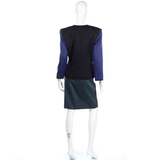 Yves Saint Laurent Vintage 1988 color block jacket and 2 skirts suit rare vintage