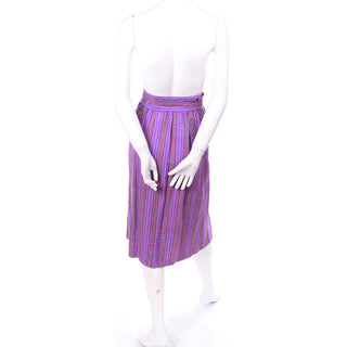 Yves Saint Laurent 1970's Purple Midi Skirt
