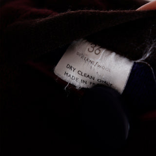 1980s Yves Saint Laurent Reversible Blue & Plum Purple Wool Quilted Jacket
