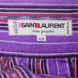 1970s Yves Saint Laurent Rive Gauche Paris Purple Skirt