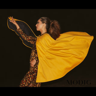 1980s YSL Vintage Yellow Wool Cape at Modig
