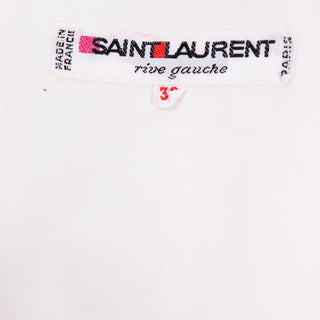 1980s Yves Saint Laurent Rive Gauche White Cotton Jacket