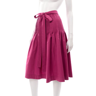 1970's YSL Vintage Skirt w Bow Sash