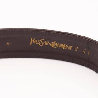 1980s Yves Saint Laurent Vintage Brown Leather Belt One Size