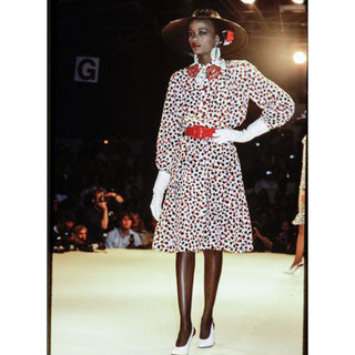 S/S 1984 Yves Saint Laurnte Polka Dot Dress