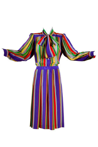 1982 Yves Saint Laurent Striped Dress