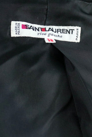 Vintage 1970s Yves Saint Laurent Coat Rive Gauche Tuxedo black wool coat - Dressing Vintage