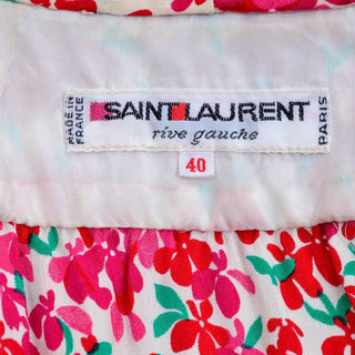 Saint Laurent Rive Gauche Made in Paris France 1970's Label