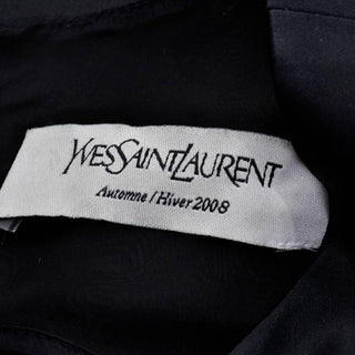 F/W 08 Yves Saint Laurent black Silk Sleeveless Dress Label