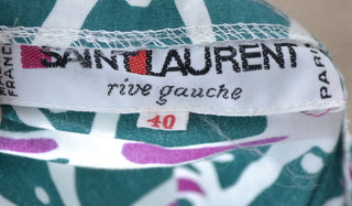 1970s Yves Saint Laurent Rive Gauche Green Cotton Skirt - Dressing Vintage