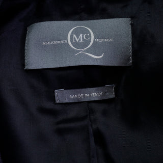 Alexander McQueen Purple Charcoal Gray Plaid Wool Blazer Jacket