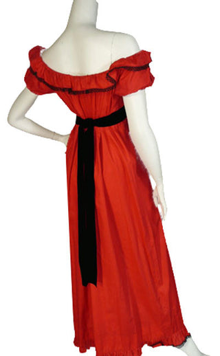 Anne Fogarty Red Vintage Dress with Matching Shawl - Dressing Vintage