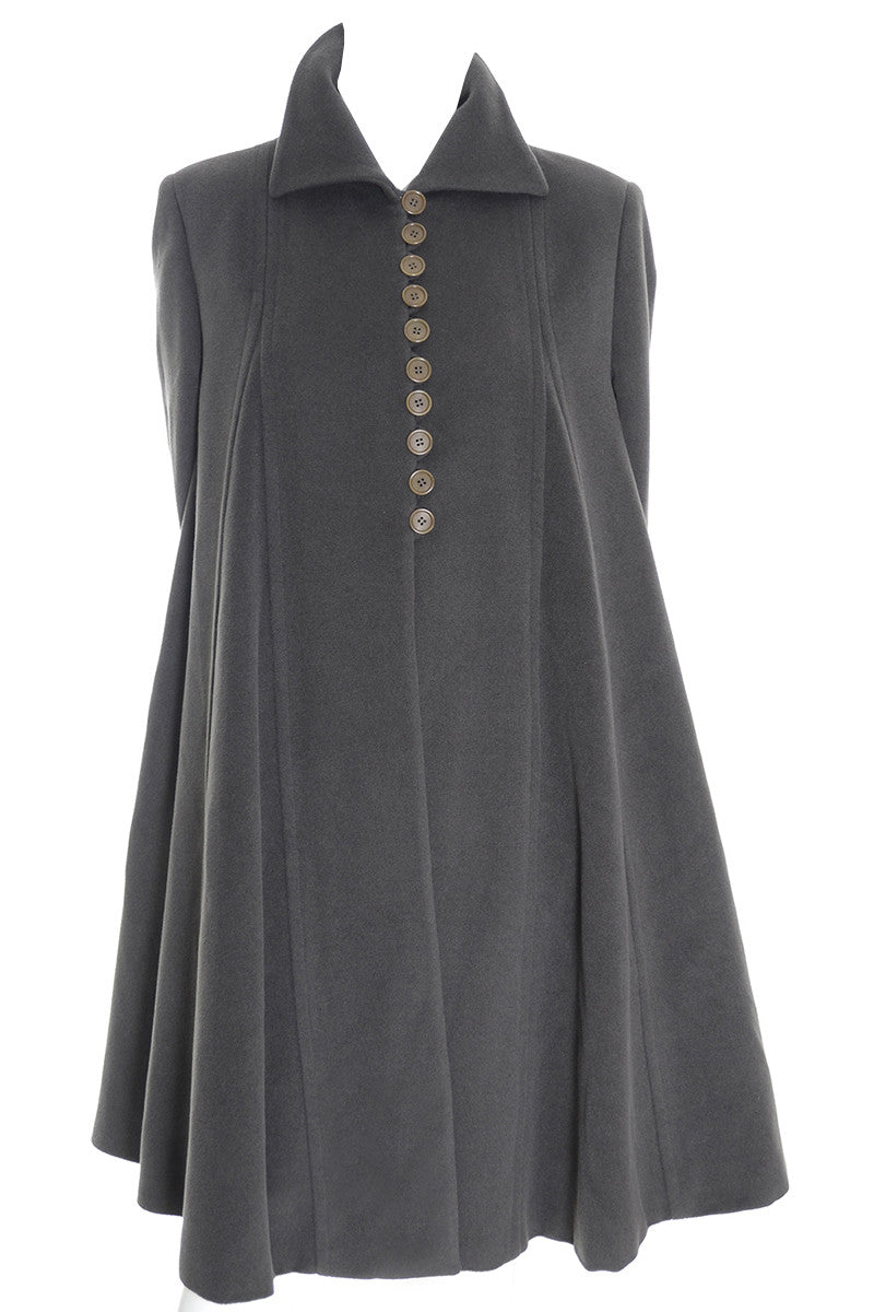 90s Giorgio Armani Cashmere Angora Wool Vintage 1990s Swing Coat