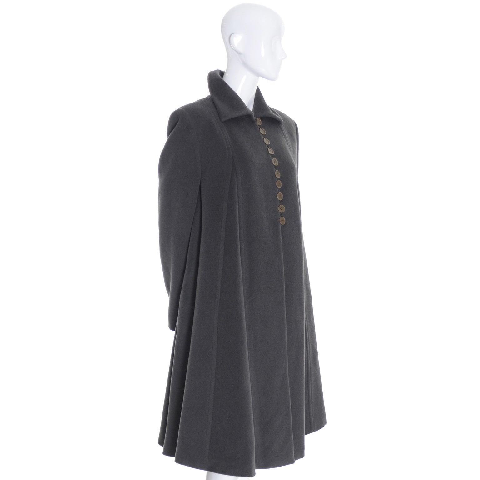 90s Giorgio Armani Cashmere Angora Wool Vintage 1990s Swing Coat