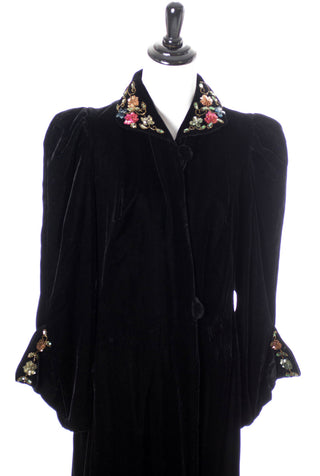 Black Velvet Vintage Hooded Opera Cape M J Bredwell SOLD - Dressing Vintage