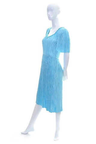 1980s Mary McFadden Couture heavily pleated dress
