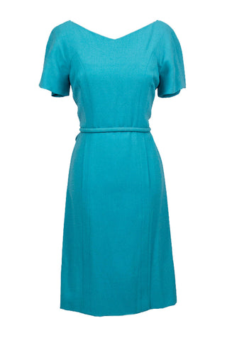Pauline Trigere blue designer dress