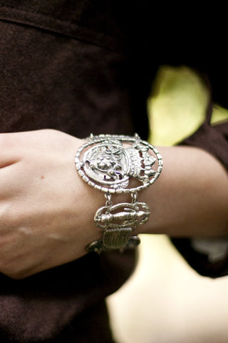Rare Outstanding intricate sterling silver Perenti vintage bracelet - Dressing Vintage