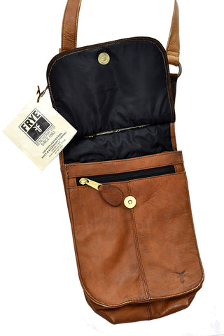 Frye Brown Leather New Vintage Bag Handbag Suede