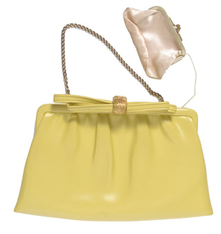 After Five Buttery Yellow Vintage Handbag Clutch - Dressing Vintage