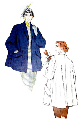 Butterick 5625 Vintage Swing Coat Pattern 1951