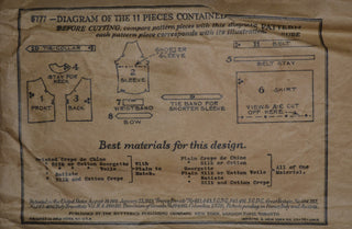 1920's Rare Vintage Sewing Pattern Butterick 6777 Flapper Dress 38" Bust - Dressing Vintage