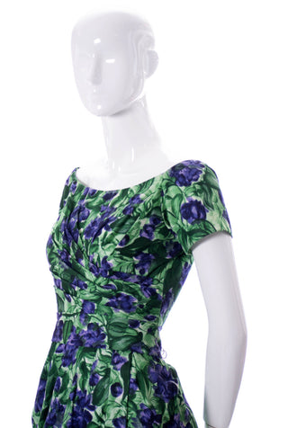 Vintage Ceil Chapman floral silk dress