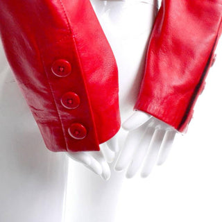 Michael Hoban vintage red leather jacket