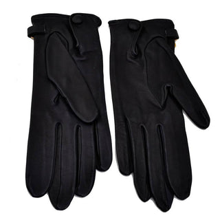Claude Montana black leather 1980's vintage gloves
