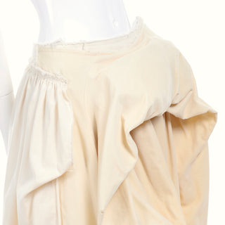 S/S 2003 Comme des Garcons velvet and muslin cream bustle skirt