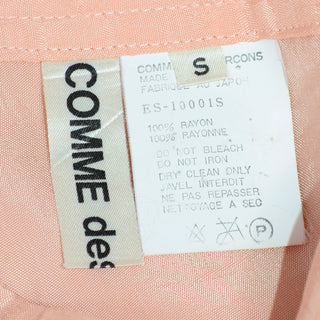 Vintage 1990s Comme Des Garçons Peach Skirt Small