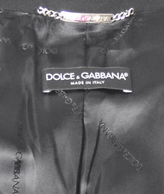 Dolce & Gabbana Vintage Black Wool Blazer Size 46 - Dressing Vintage