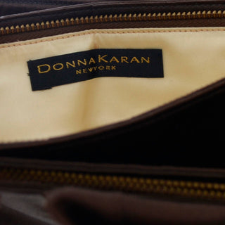 Donna Karan evening bag label