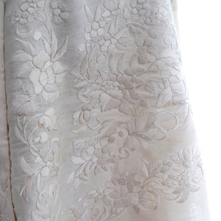 Fine Ivory Embroidery Shawl
