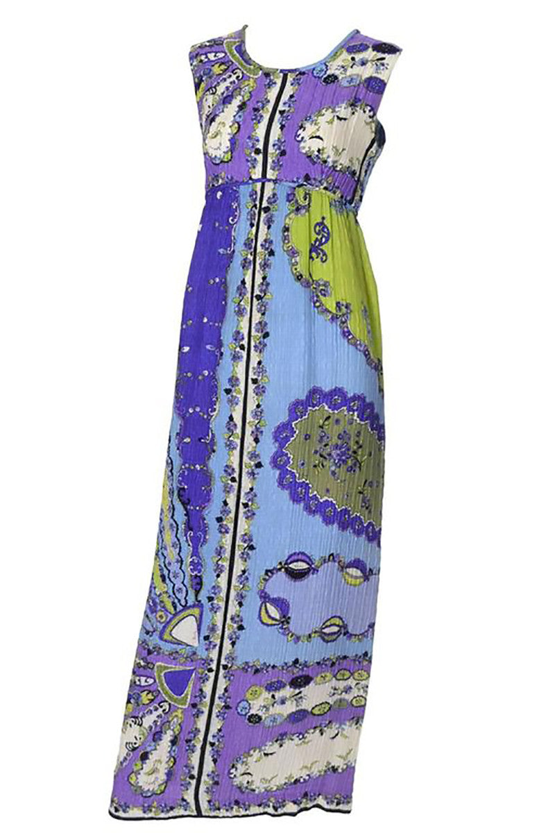 1960s Emilio Pucci Crinkle Silk Signature Mod Fabric Vintage Dress 4 Modig 1960s Emilio Pucci Crinkle Silk Signature Mod Fabric Vintage Dress 4 Modig