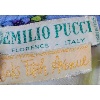 Emilio Pucci 1960's label from Saks Fifth Avenue