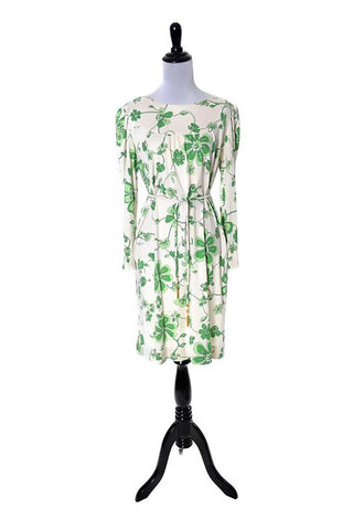 1960's Emilio Pucci Vintage Green Floral Dress