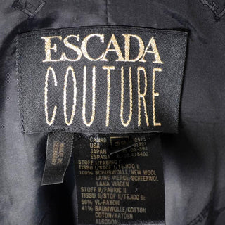 Escada Couture size 8 vintage skirt suit 