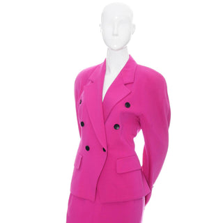 Escada double breasted pink vintage suit