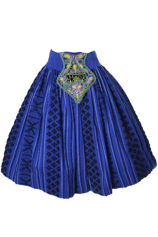 Portuguese vintage Folk costume hand woven skirt beaded Amor apron - Dressing Vintage