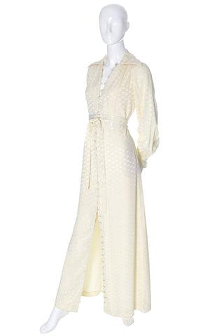 Eva Gabor Estevez Vintage Ivory Dress Long